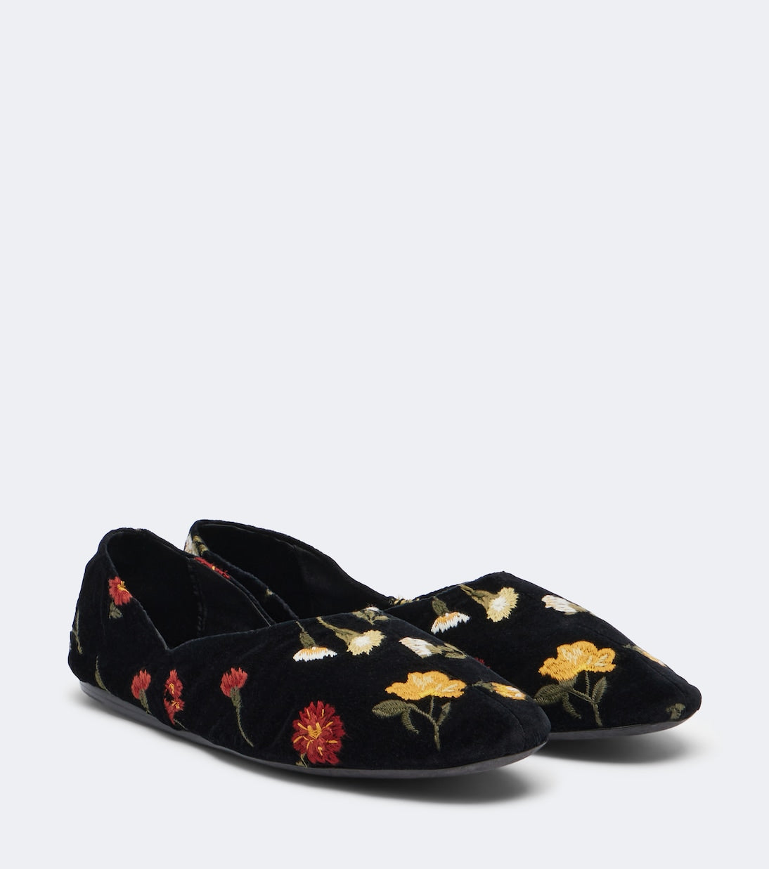 Khaite - Jane embroidered velvet ballet flats