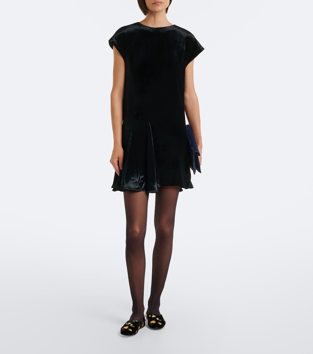 Khaite - Jane embroidered velvet ballet flats