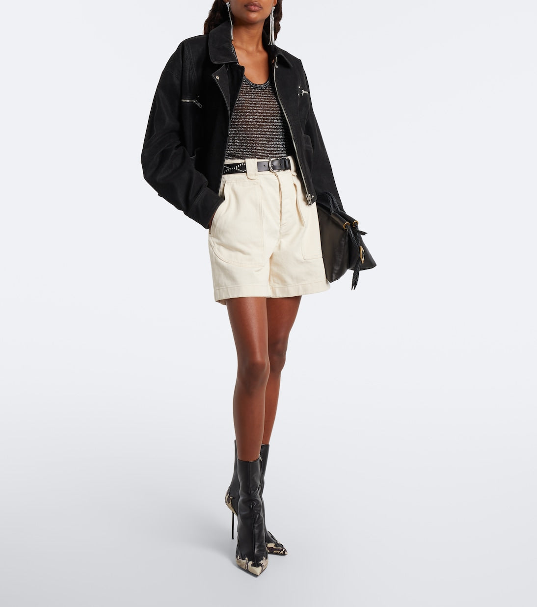 Paris Texas - Lidia Queen of Hearts leather ankle boots