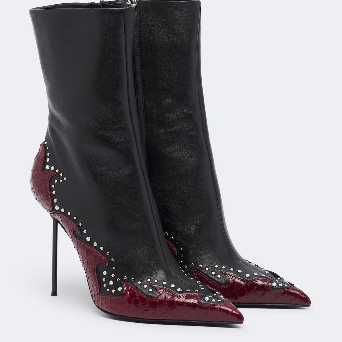 Paris Texas - Lidia Queen of Hearts leather ankle boots