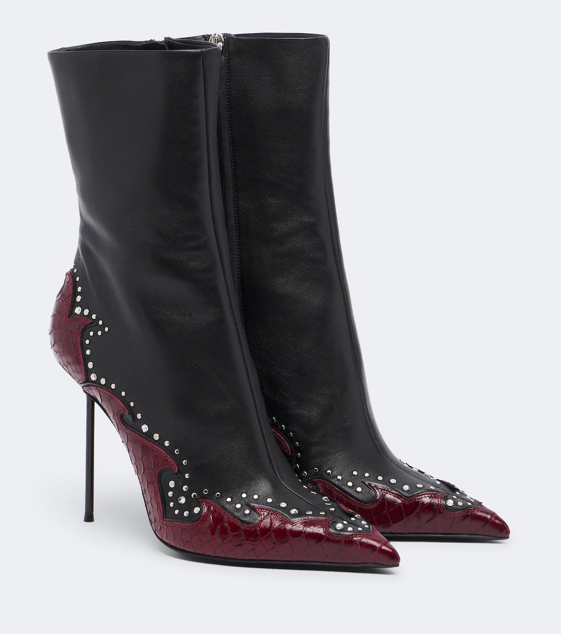 Paris Texas - Lidia Queen of Hearts leather ankle boots