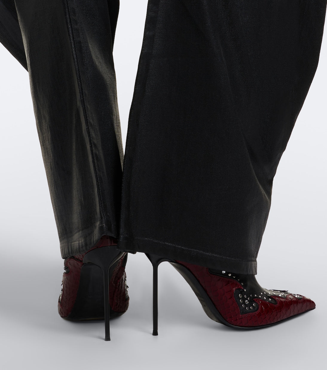 Paris Texas - Lidia Queen of Hearts leather ankle boots