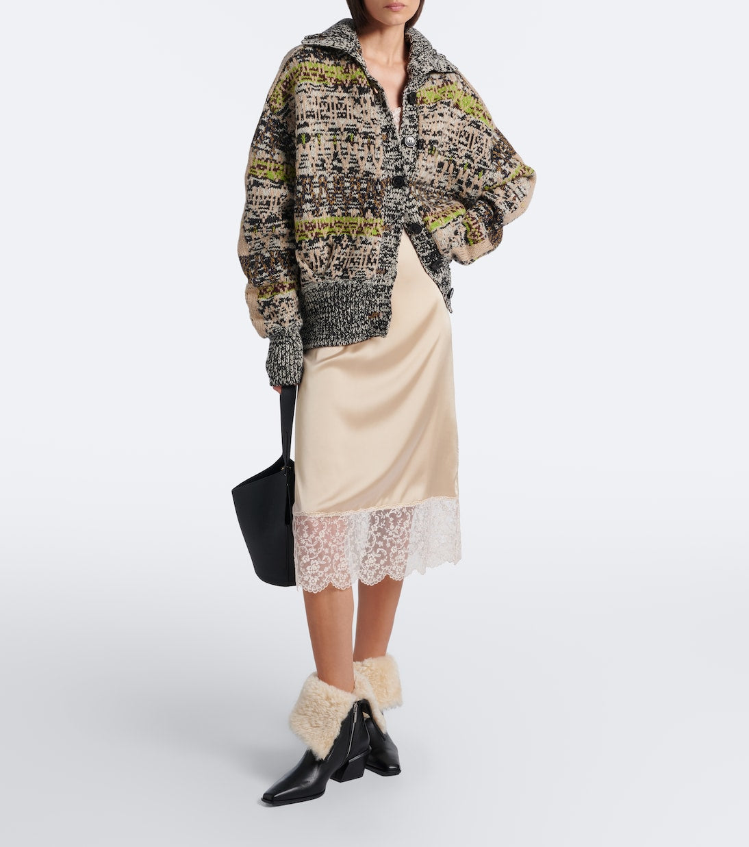 Paris Texas - Bettina shearling-lined leather ankle boots