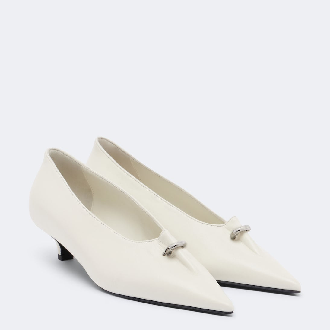 Toteme - Pierced embellished leather pumps