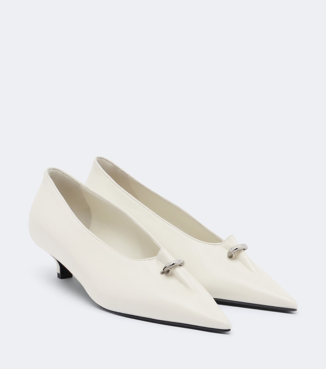 Toteme - Pierced embellished leather pumps