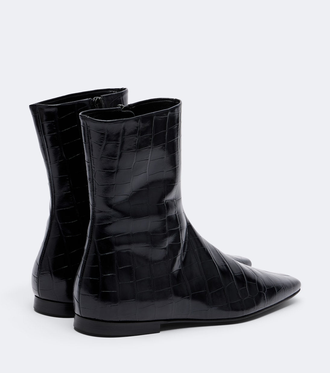 Toteme - Croc-effect leather ankle boots