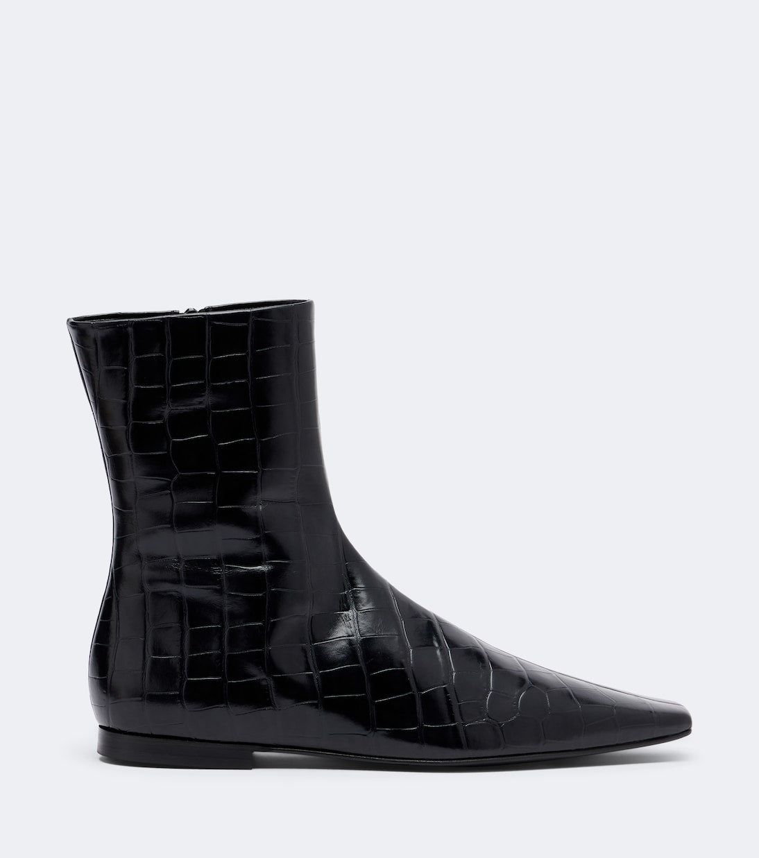 Toteme - Croc-effect leather ankle boots