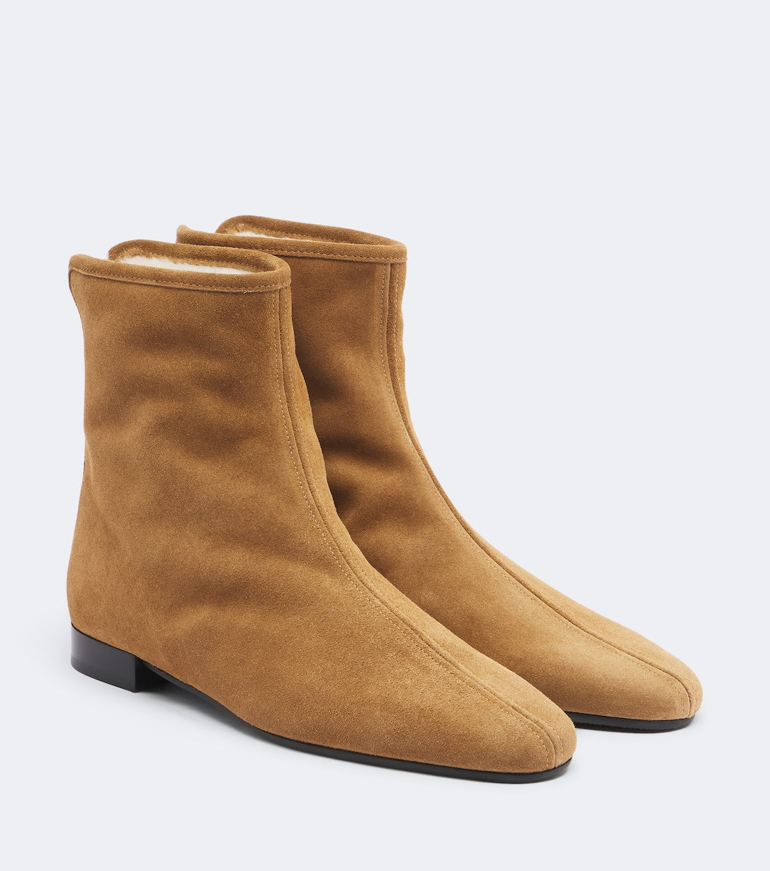 Toteme - Shearling-lined suede ankle boots