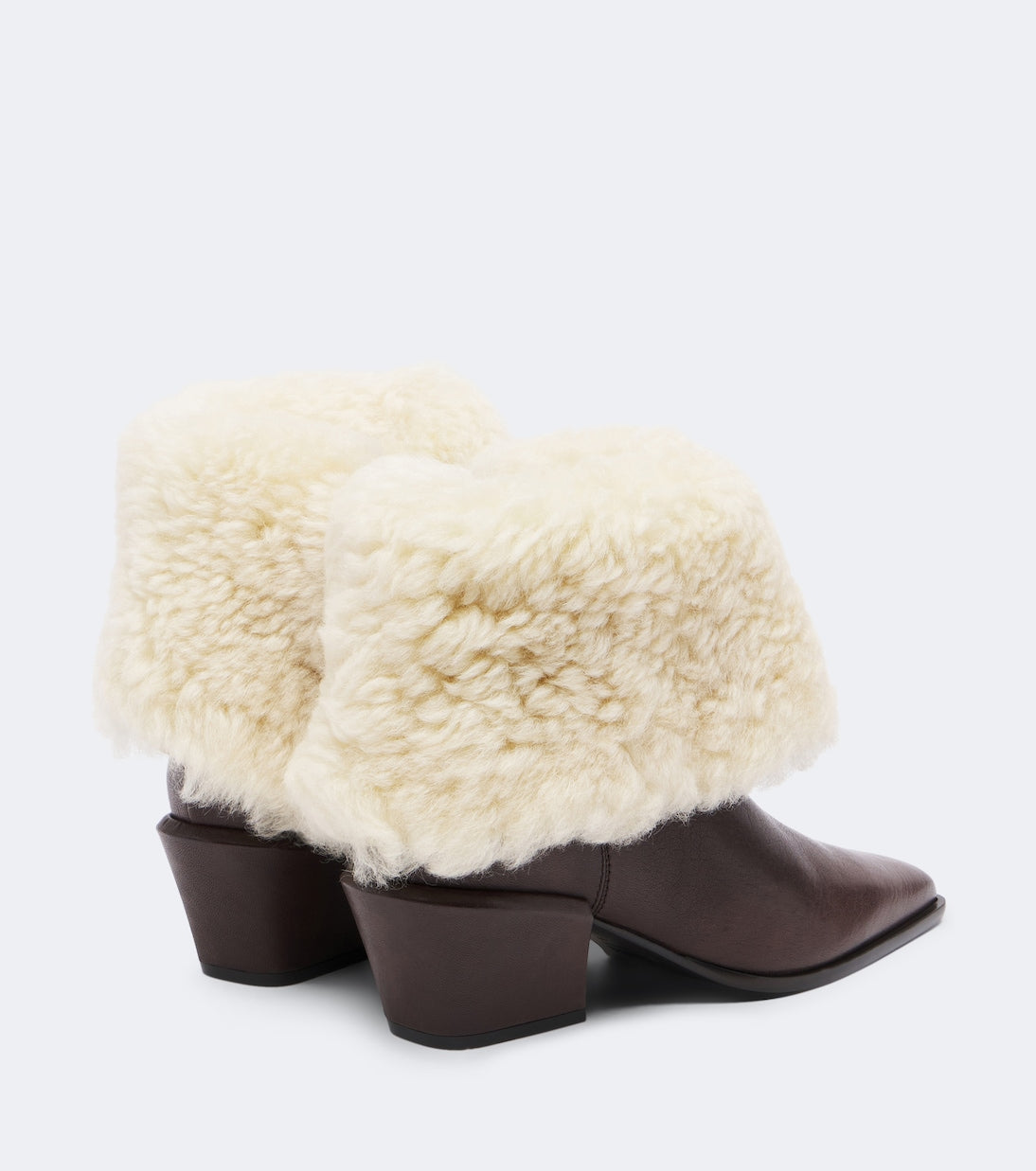 Paris Texas - Bettina leather and shearling ankle boots