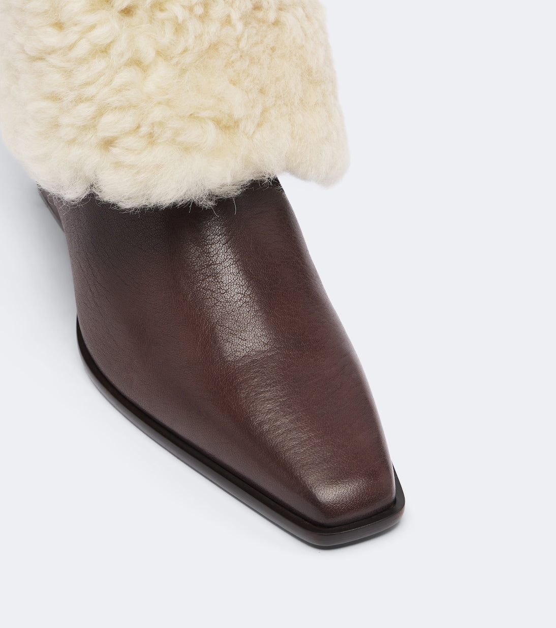 Paris Texas - Bettina leather and shearling ankle boots