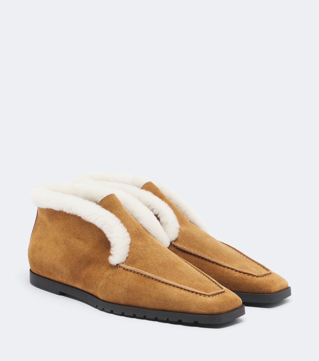 Toteme - Shearling-lined suede ankle boots