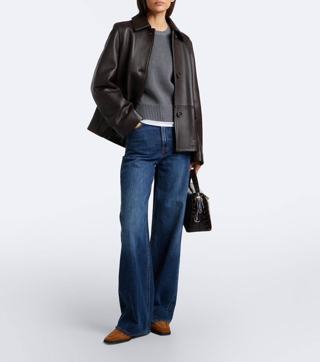 Toteme - Shearling-lined suede ankle boots