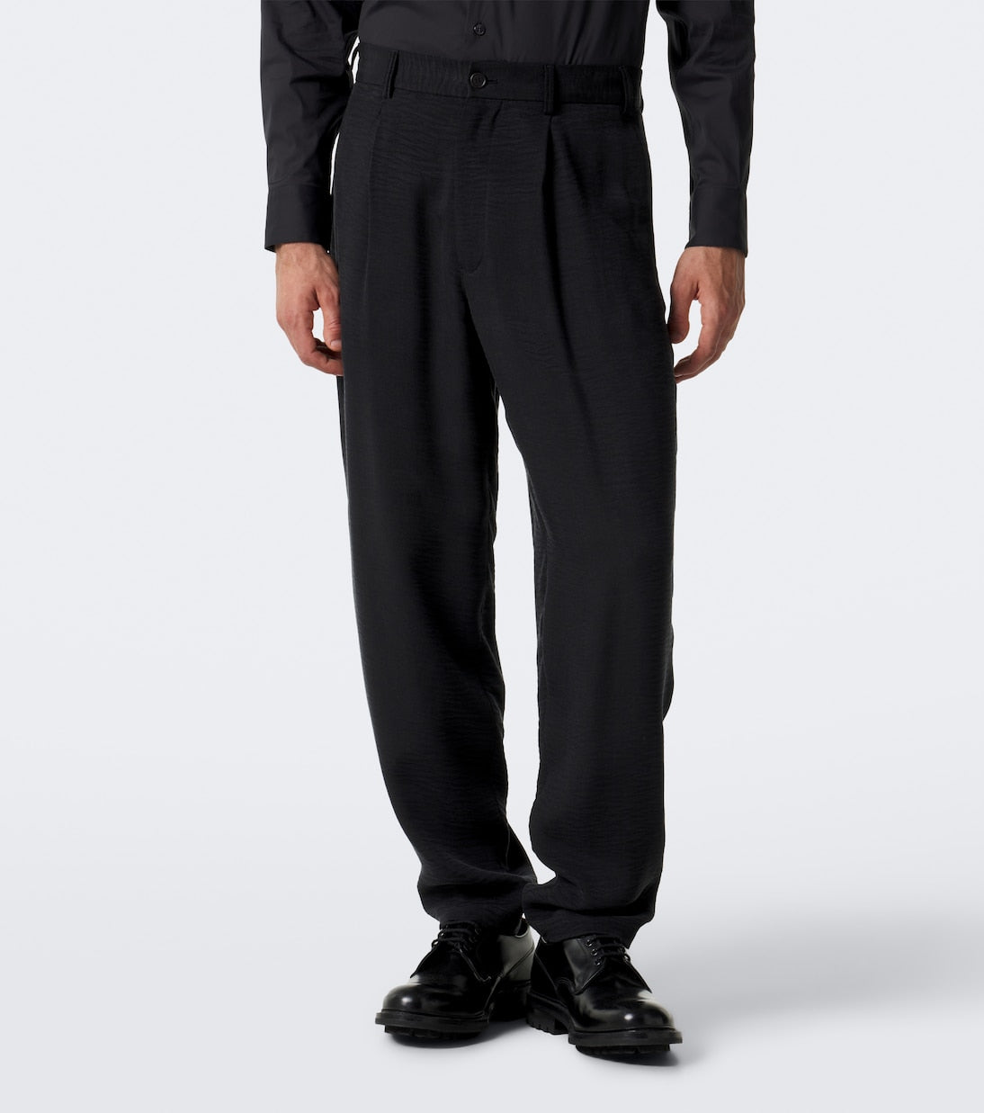 Giorgio Armani - Pleated jacquard straight pants