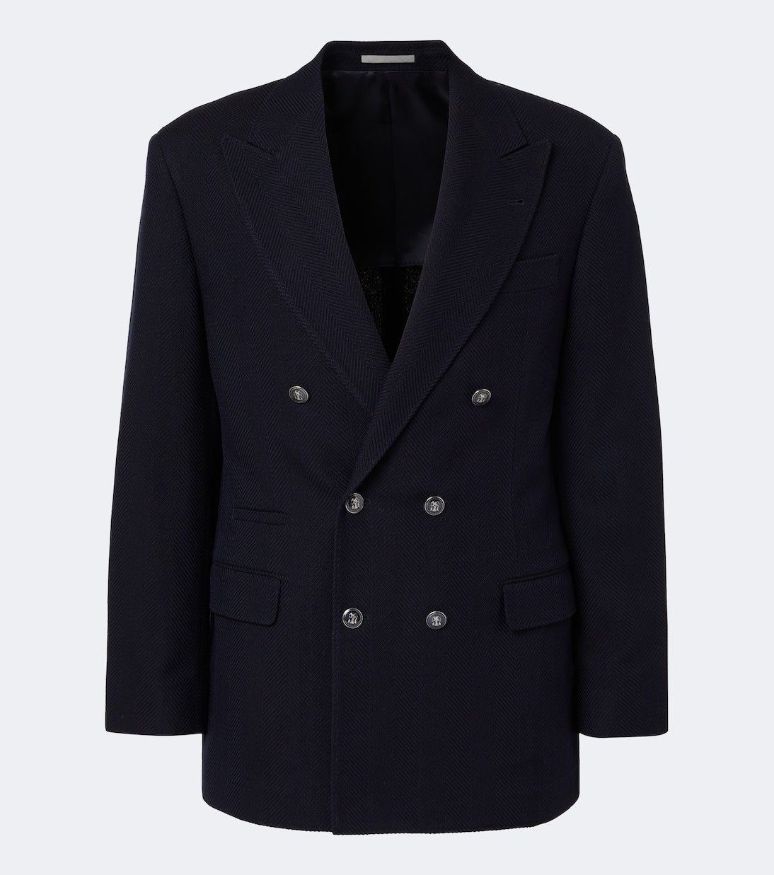 Brunello Cucinelli - Herringbone wool and cotton blazer