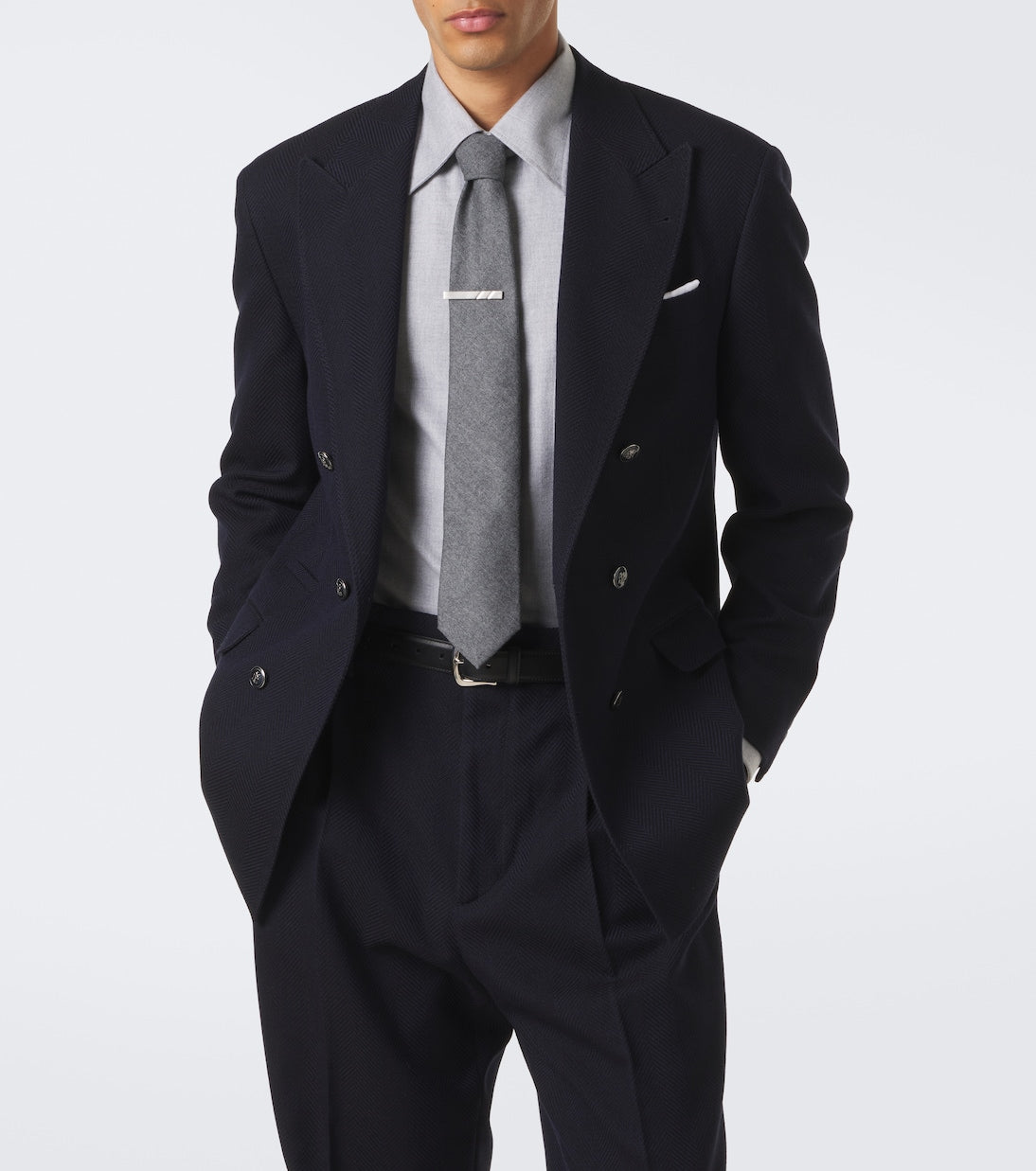 Brunello Cucinelli - Herringbone wool and cotton blazer