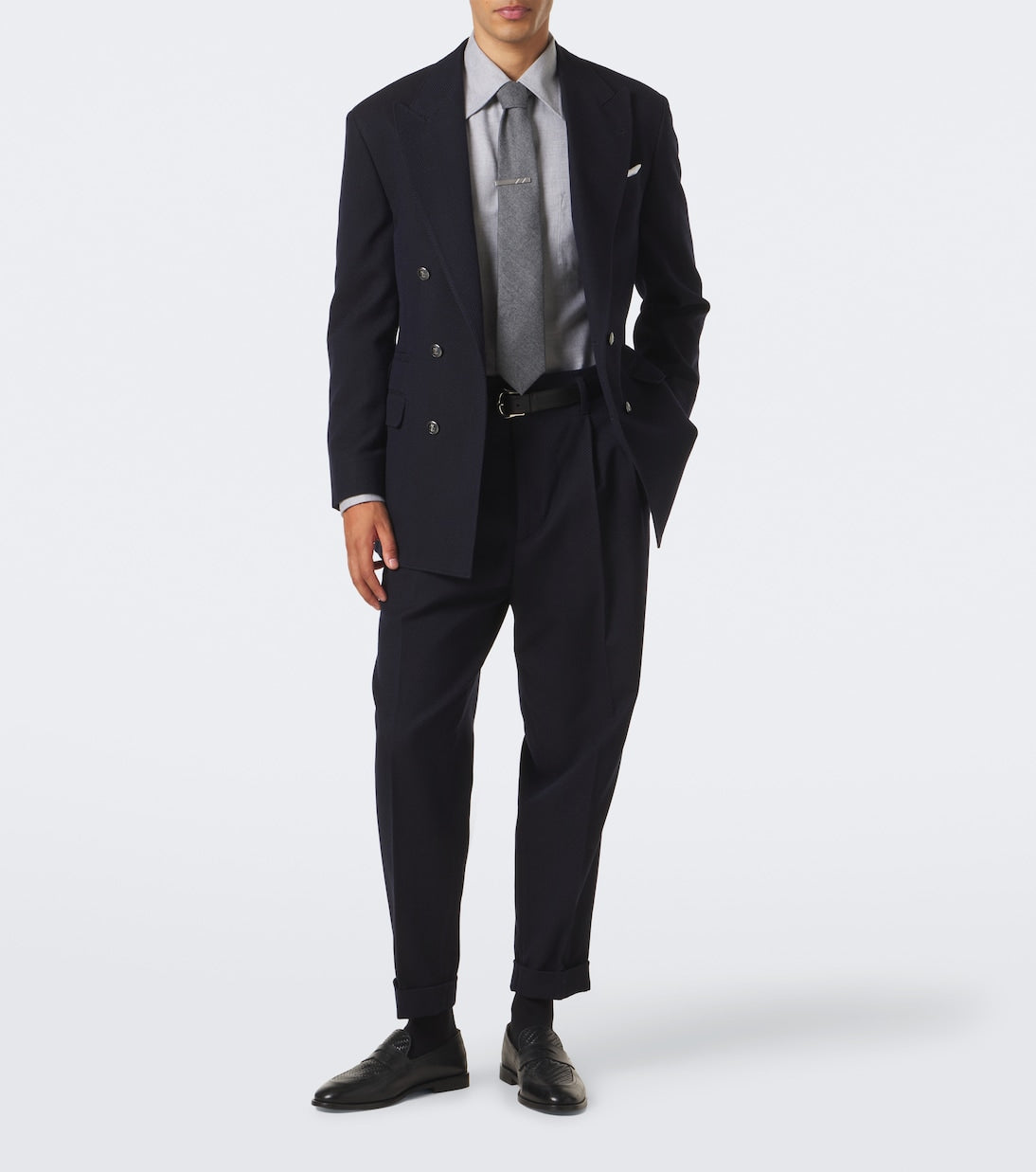 Brunello Cucinelli - Herringbone wool and cotton blazer