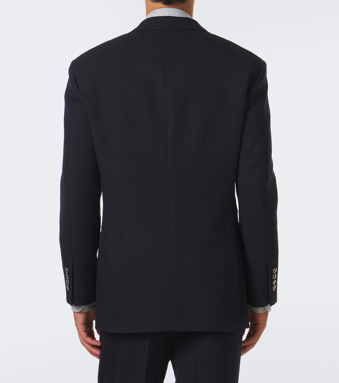 Brunello Cucinelli - Herringbone wool and cotton blazer