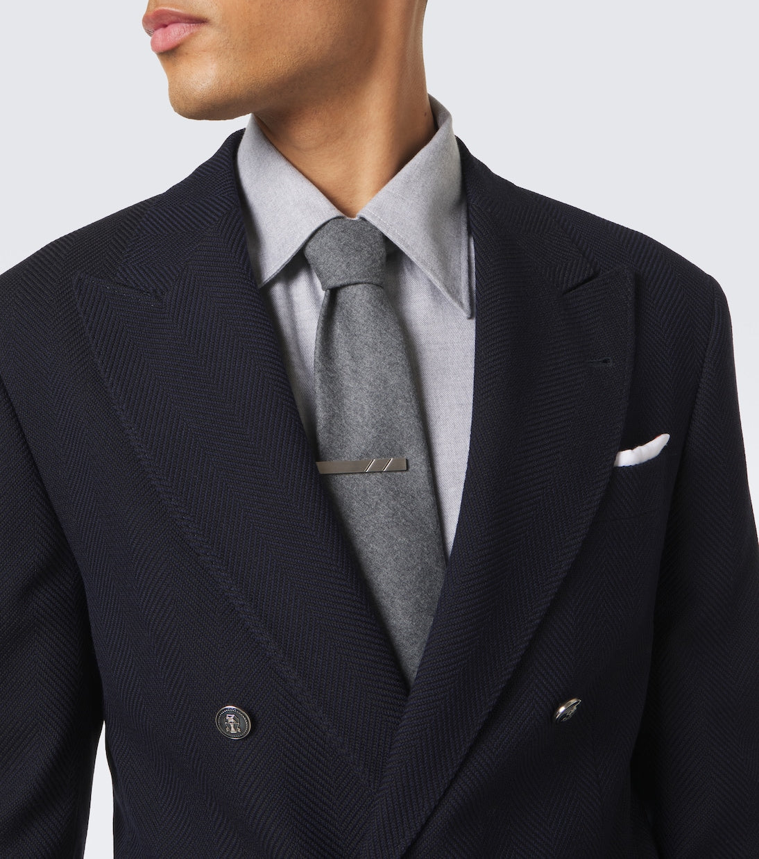 Brunello Cucinelli - Herringbone wool and cotton blazer