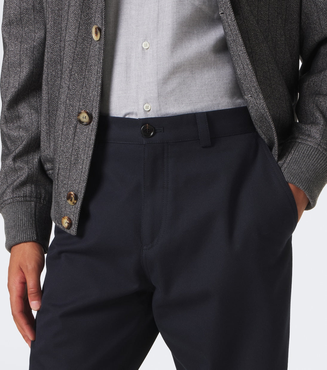 Brunello Cucinelli - Cotton and wool tapered pants