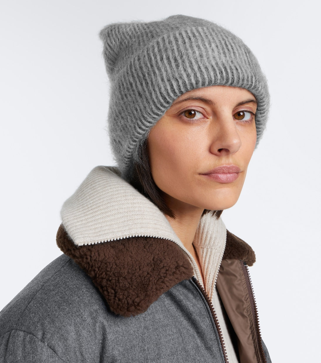 Brunello Cucinelli - Ribbed-knit mohair and wool-blend beanie