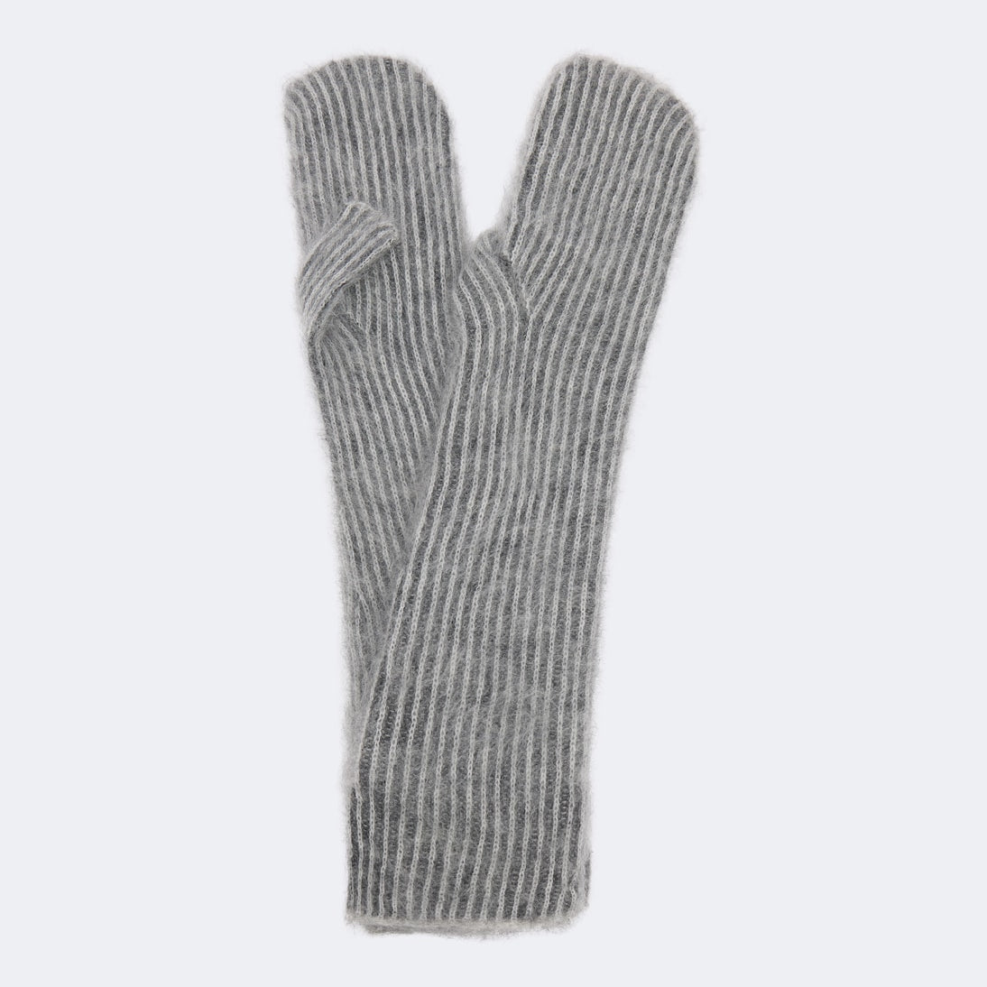Brunello Cucinelli - Striped mohair and wool-blend mittens