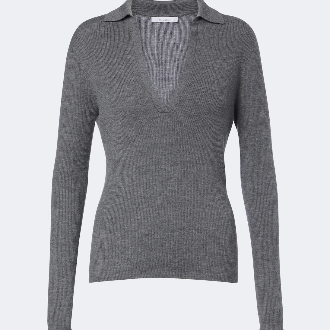 Max Mara - Ribbed-knit cashmere polo sweater
