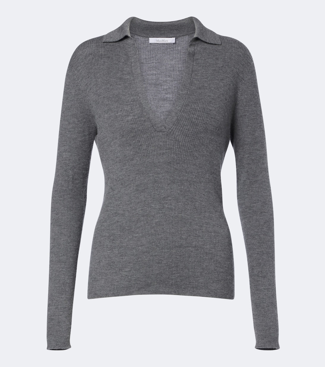 Max Mara - Ribbed-knit cashmere polo sweater