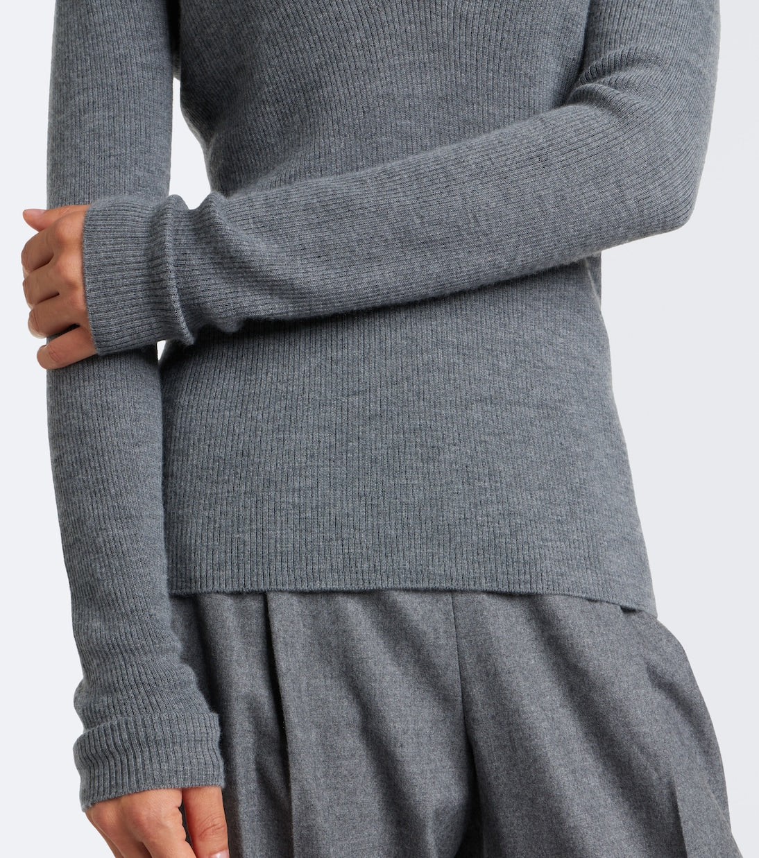 Max Mara - Ribbed-knit cashmere polo sweater