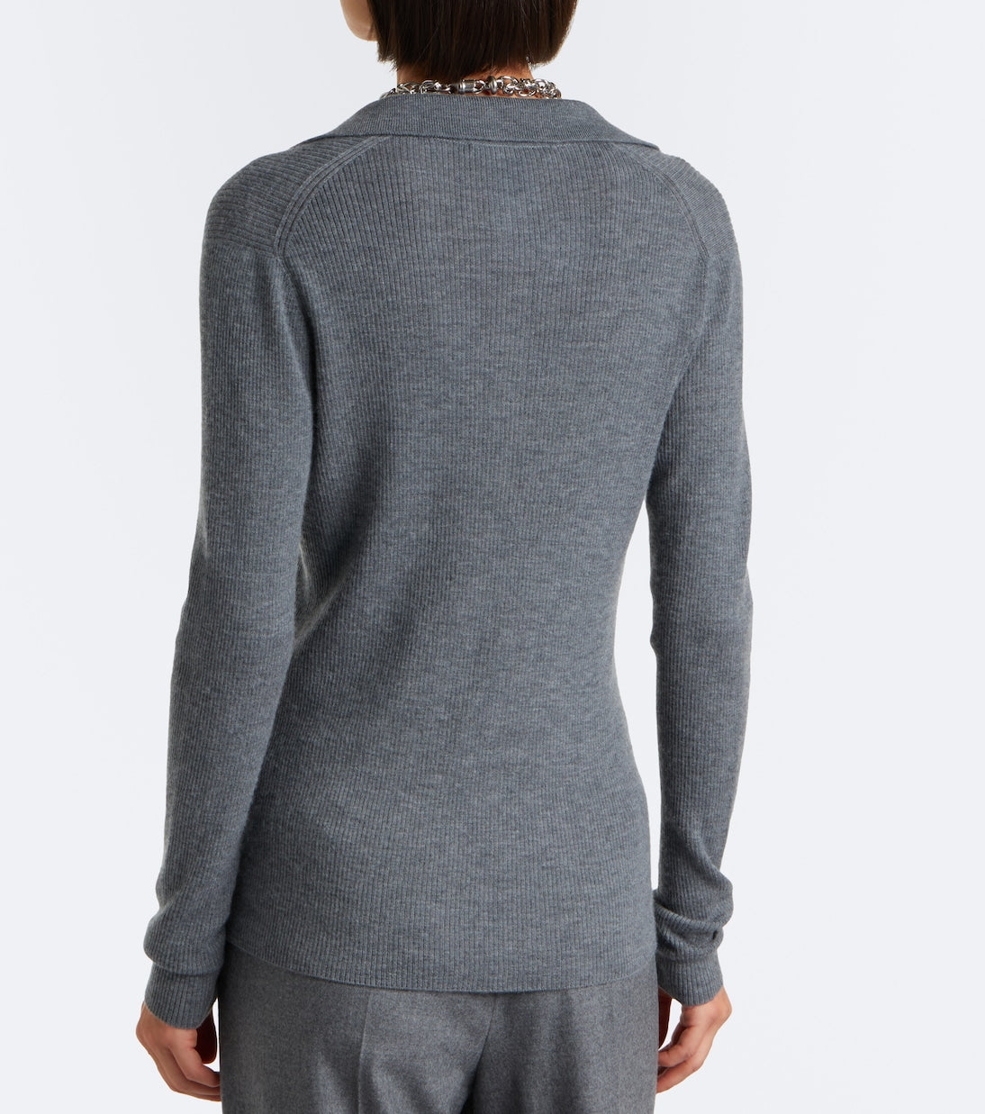 Max Mara - Ribbed-knit cashmere polo sweater