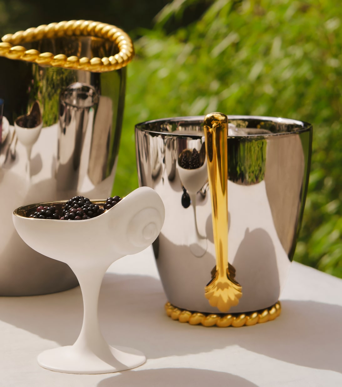 L'Objet - x Jessica McCormack Corde ice bucket and tongs set