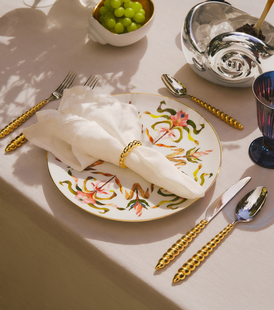 L'Objet - x Jessica McCormack gold-plated cutlery set