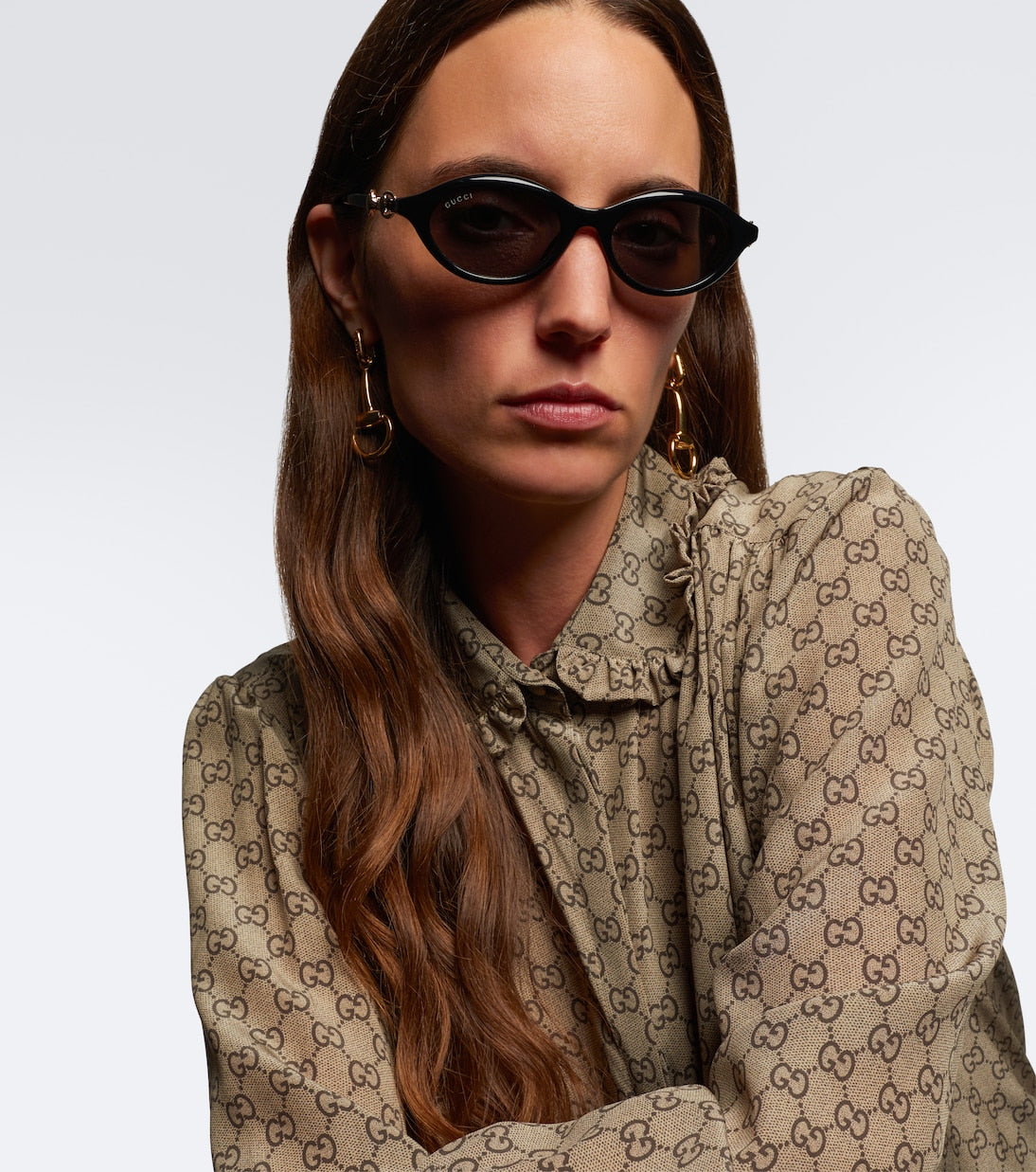 Gucci - Horsebit round sunglasses