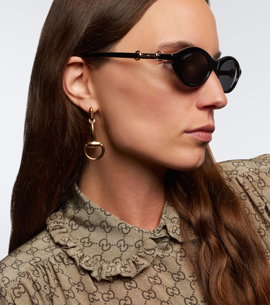 Gucci - Horsebit round sunglasses