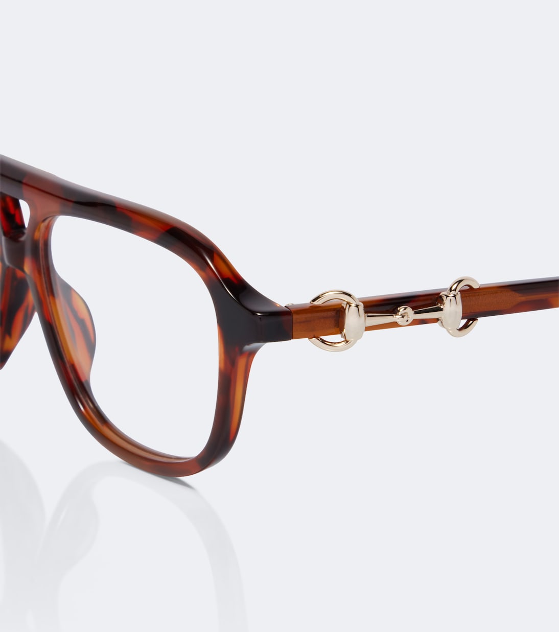 Gucci - Horsebit navigator glasses