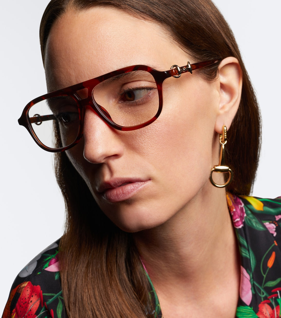 Gucci - Horsebit navigator glasses