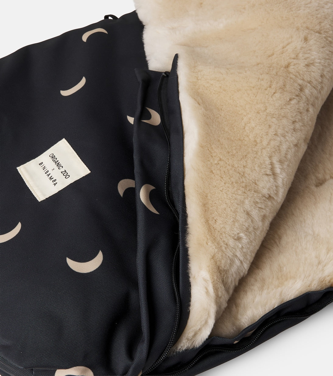 Binibamba - x Organic Zoo Baby Midnight Puffmuff® shearling stroller liner