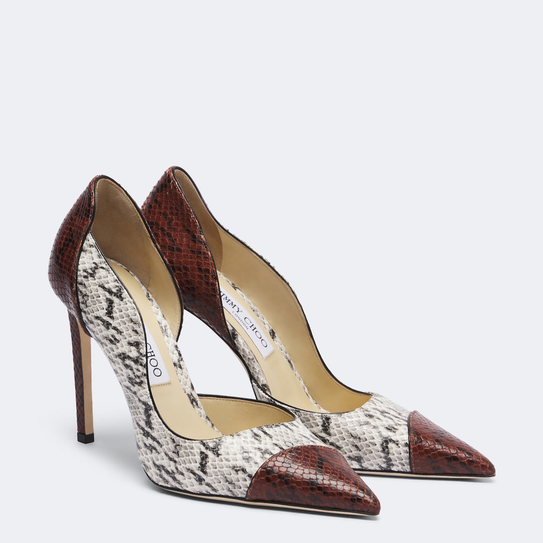 Jimmy Choo - Brigitte snake-effect leather pumps