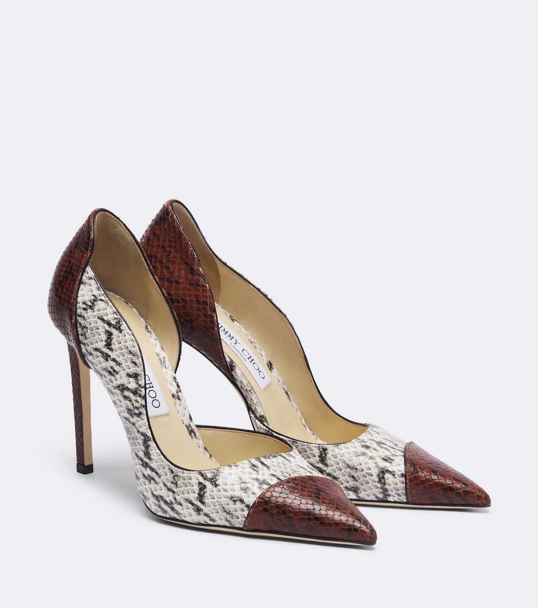 Jimmy Choo - Brigitte snake-effect leather pumps