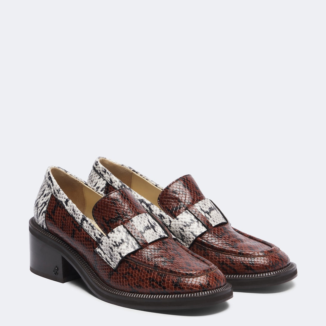 Jimmy Choo - Tylor snake-effect leather loafer pumps