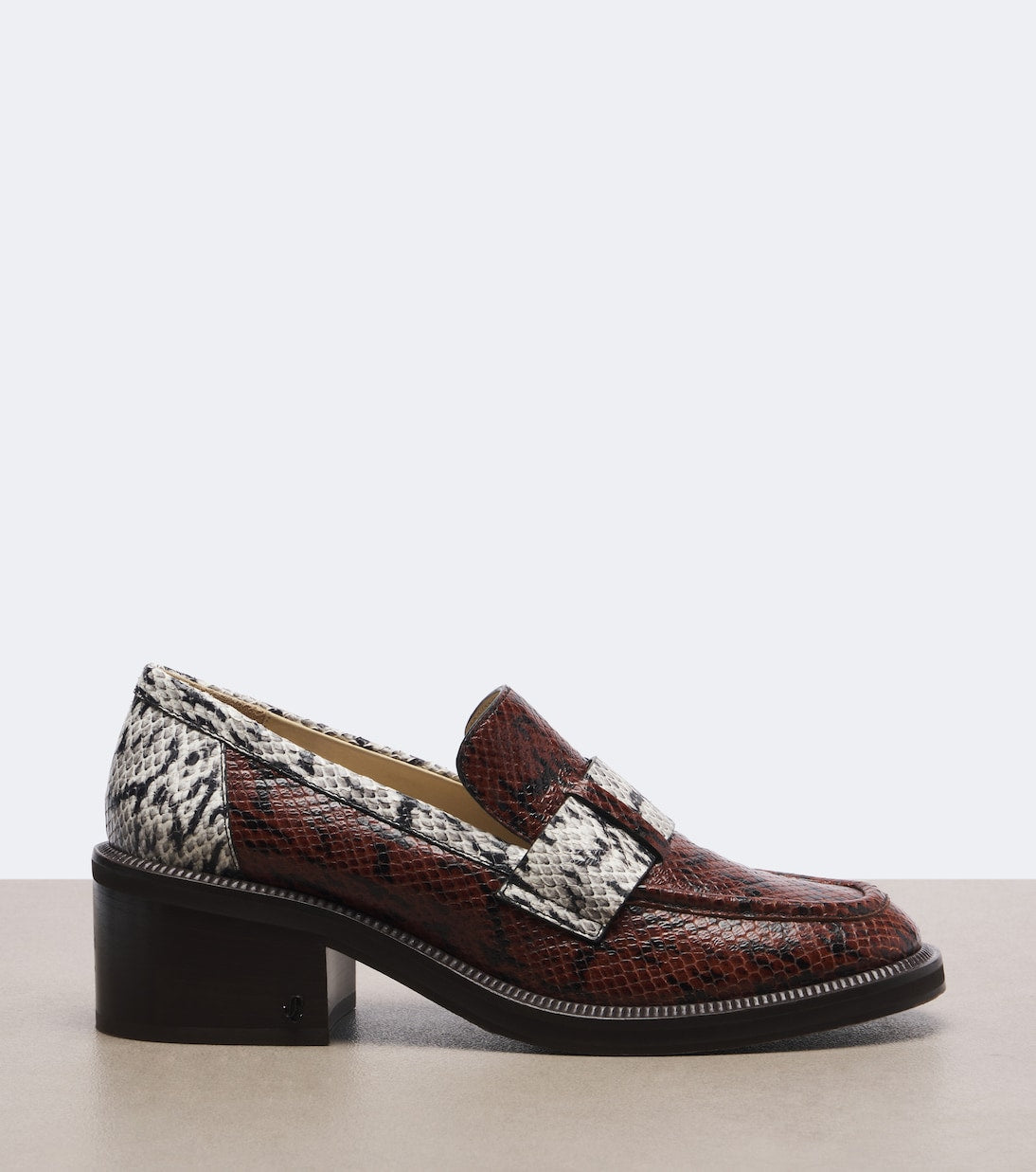 Jimmy Choo - Tylor snake-effect leather loafer pumps