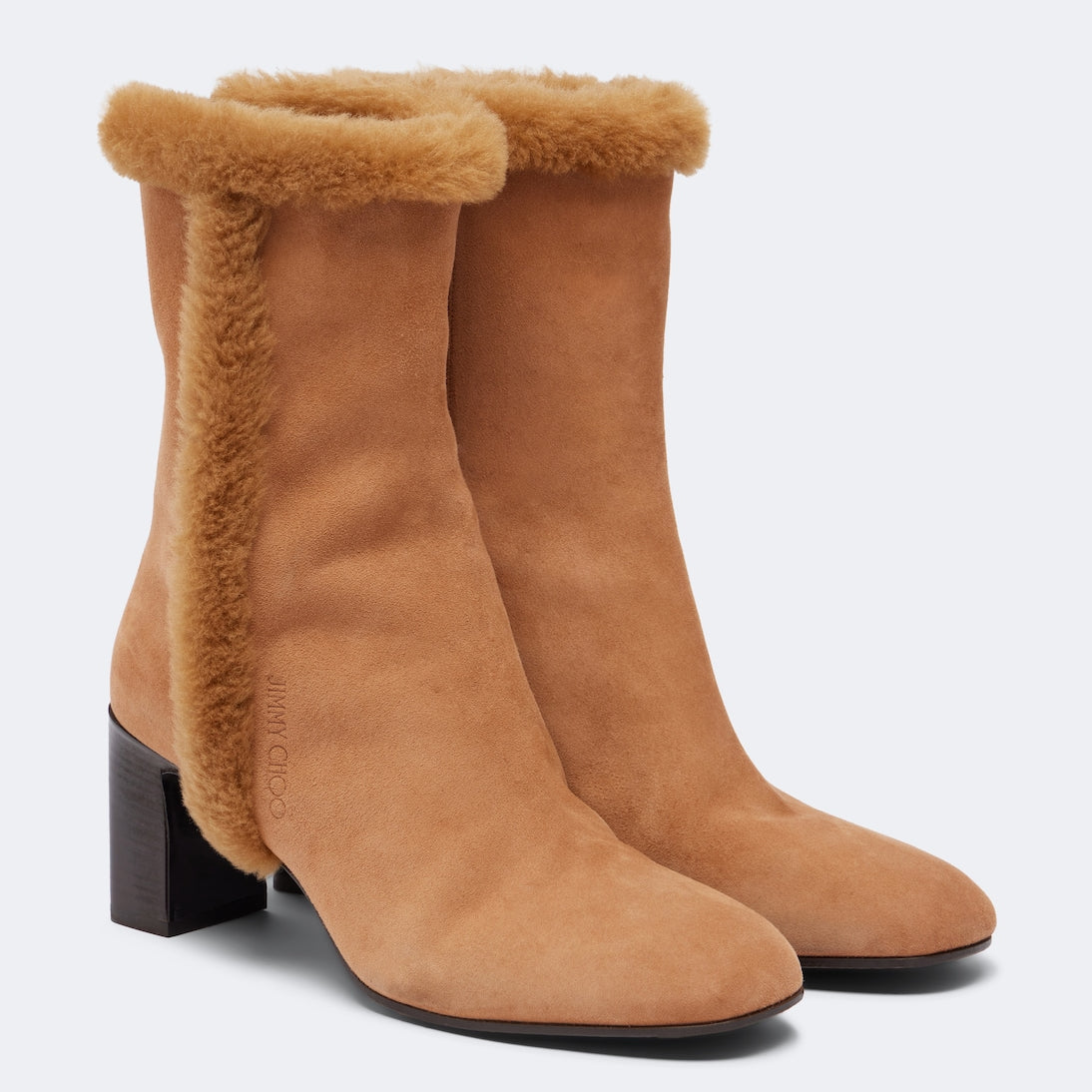 Jimmy Choo - Daze shearling-trimmed suede ankle boots