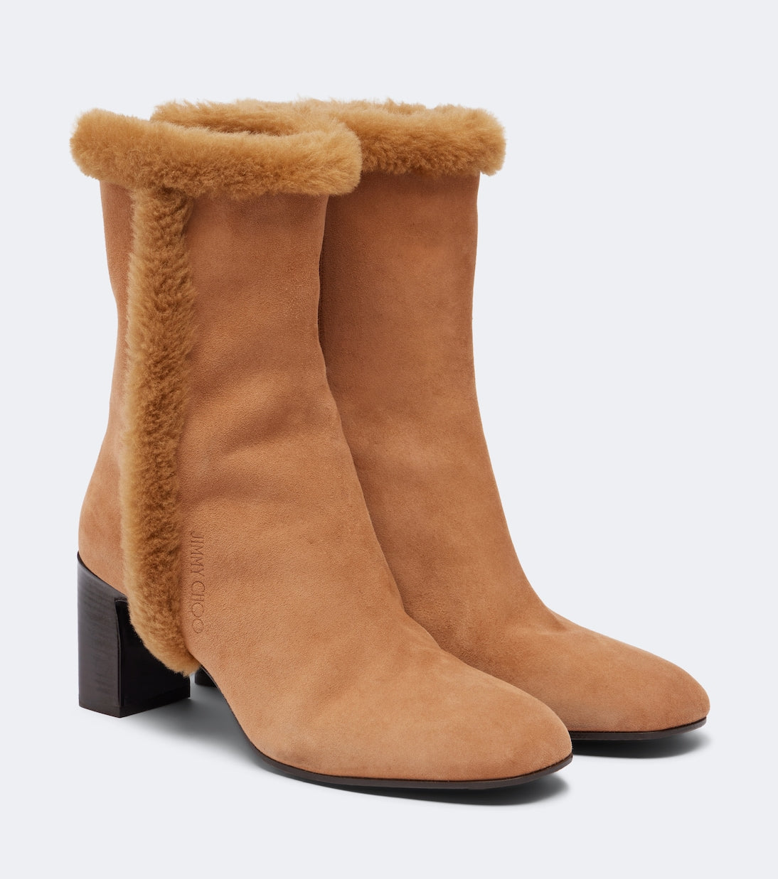 Jimmy Choo - Daze shearling-trimmed suede ankle boots