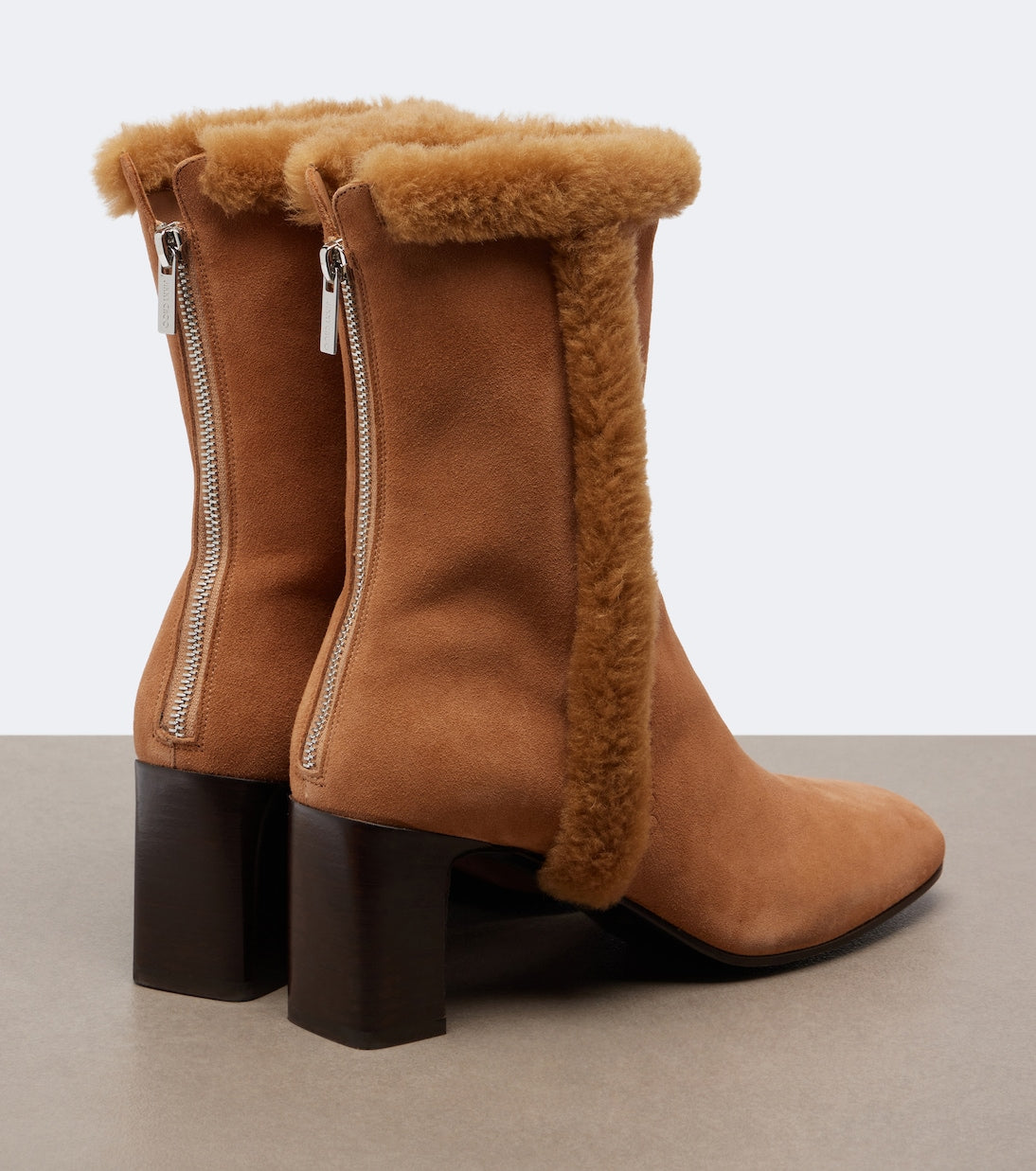 Jimmy Choo - Daze shearling-trimmed suede ankle boots