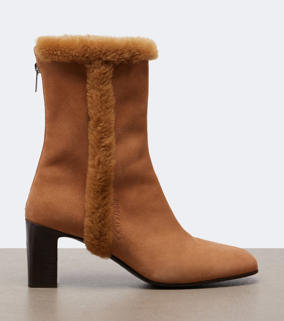 Jimmy Choo - Daze shearling-trimmed suede ankle boots