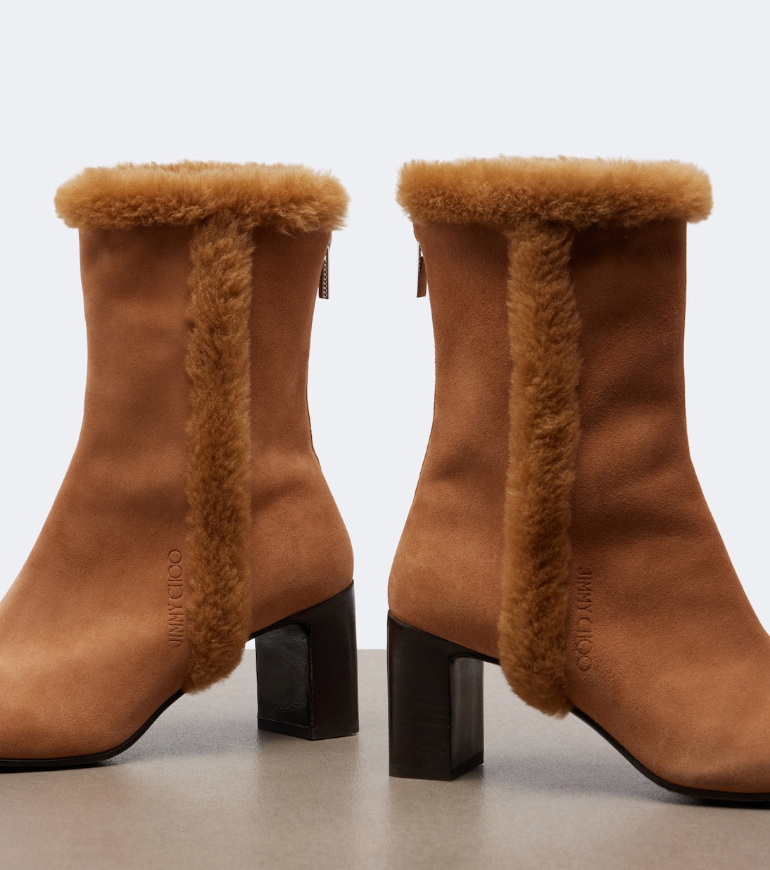 Jimmy Choo - Daze shearling-trimmed suede ankle boots
