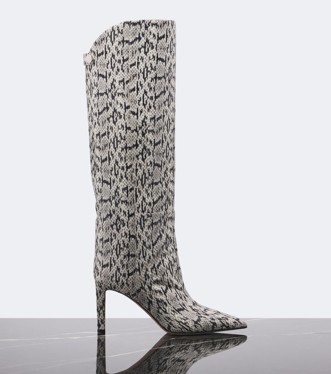 Jimmy Choo - Alizze snake-effect leather knee-high boots