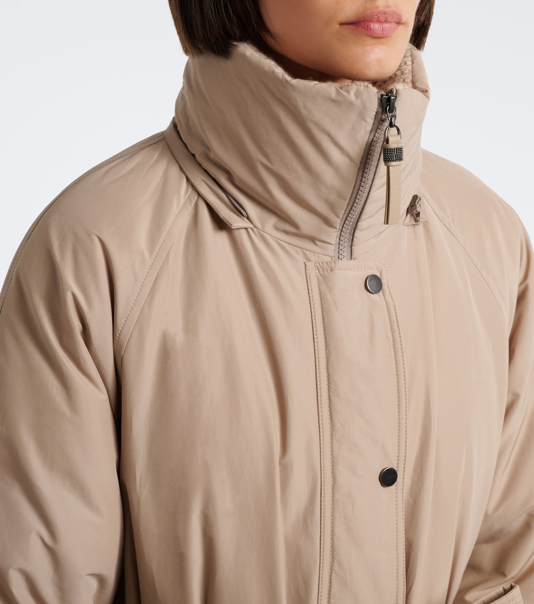 Brunello Cucinelli - Monili hooded cotton-blend down coat