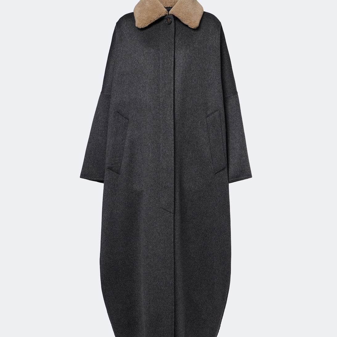 Brunello Cucinelli - Shearling-trimmed cashmere coat