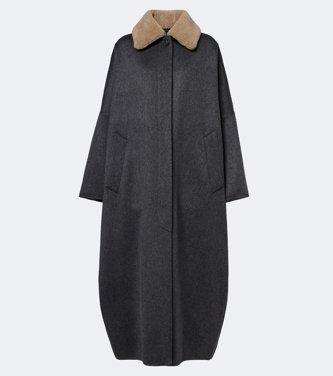 Brunello Cucinelli - Shearling-trimmed cashmere coat