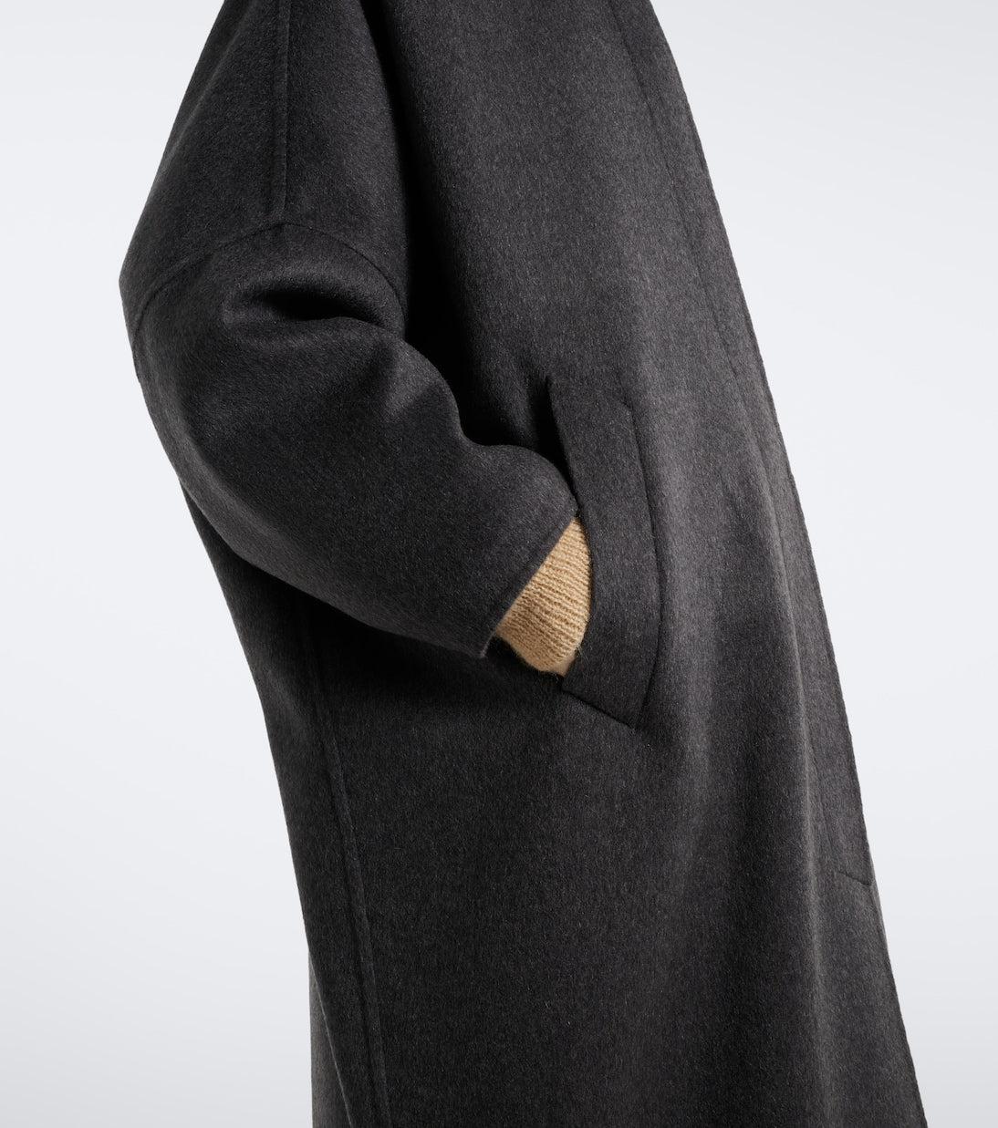 Brunello Cucinelli - Shearling-trimmed cashmere coat